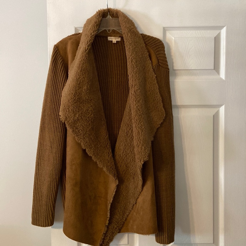 Song in Spirit XXL Jacket/ Cardigan brown color excellent condition - Picture 1 of 11
